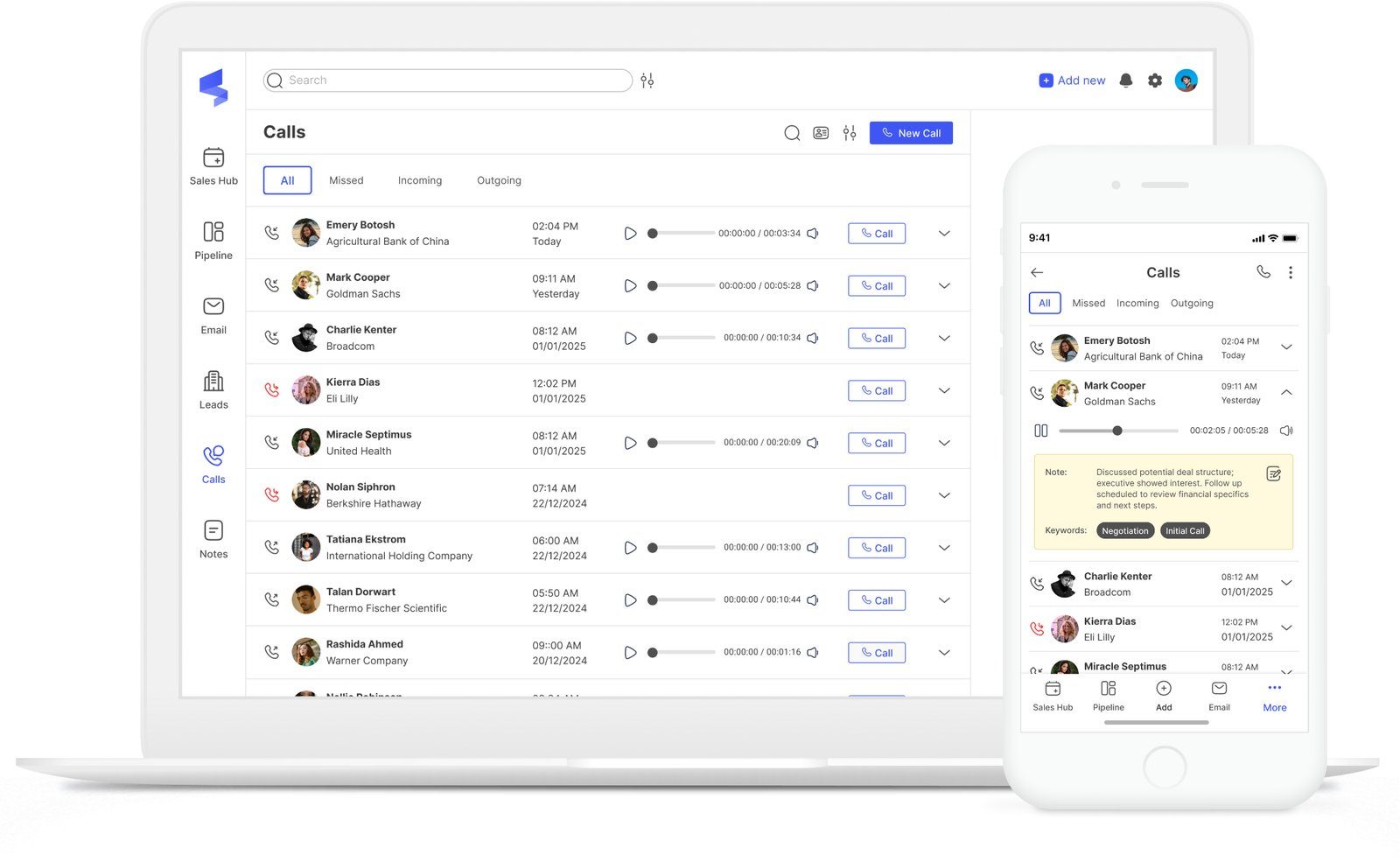 SalesX high-fidelity web design